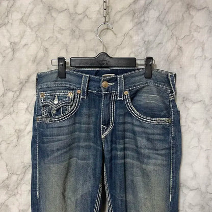 harajuku y2k new true religion high waist super t bootcut flared jeans street denim pants high waist straight leg wide leg jeans unique jeans style 1746