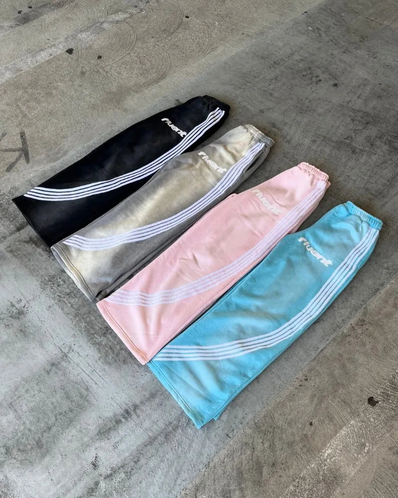 y2k american hip hop rock fashion letter striped nine point pants street fashion brand harajuku retro oversized couple trousers unique default style 3289