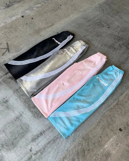 y2k american hip hop rock fashion letter striped nine point pants street fashion brand harajuku retro oversized couple trousers unique default style 3289