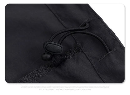 Side stitching color bump hem drawstring plus two layers of short-sleeved shirt profile Street King Limited