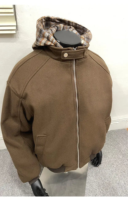 winter cotton padded jacket men women streetwear fashion loose casual hooded woolen bomber parkas jacket thicken coat outerwear unique default style 1043