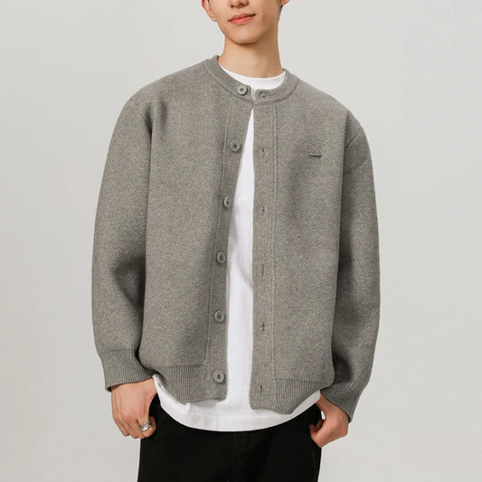 900G High Quality Thicken Baseball Cardigan Sweater Men Fashion Loose Causal Knitted Sweater Coat Cityboy Jumper Jacket Street King Limited