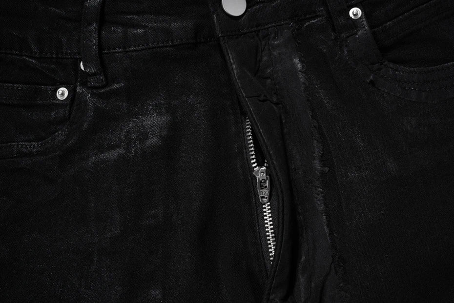 hi street flared jeans men broken patchwork denim pants streetwear harajuku luxury designer black jeans trousers male unique jeans style 466