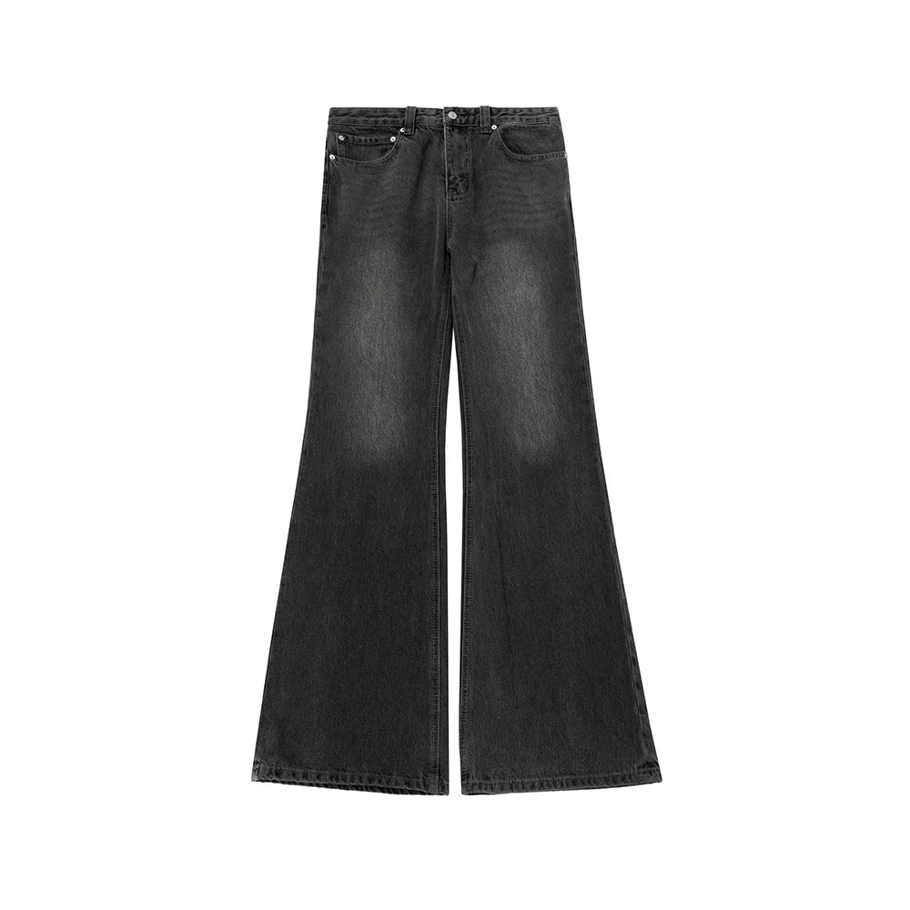 distressed micro rugged mud dyed boot cut jeans unisex straight y2k pantalones hombre casual washed denim pants oversized denim street jeans