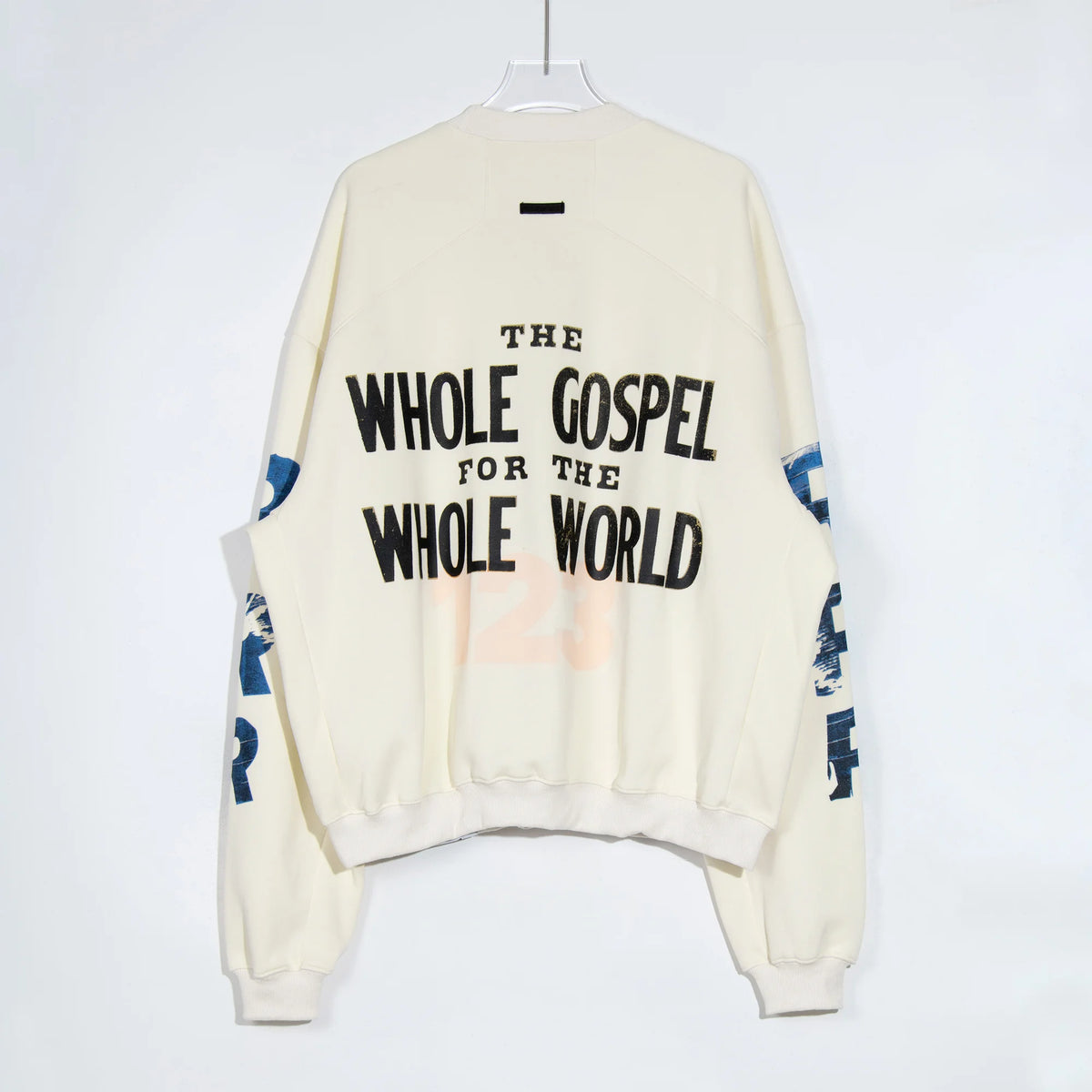 RRR123 Brand FASHION Jerry Same High-Street Print Gospel Cross Cotton Casual Long-Sleeved Roundneck Sweatshirt Pullover Street King Limited