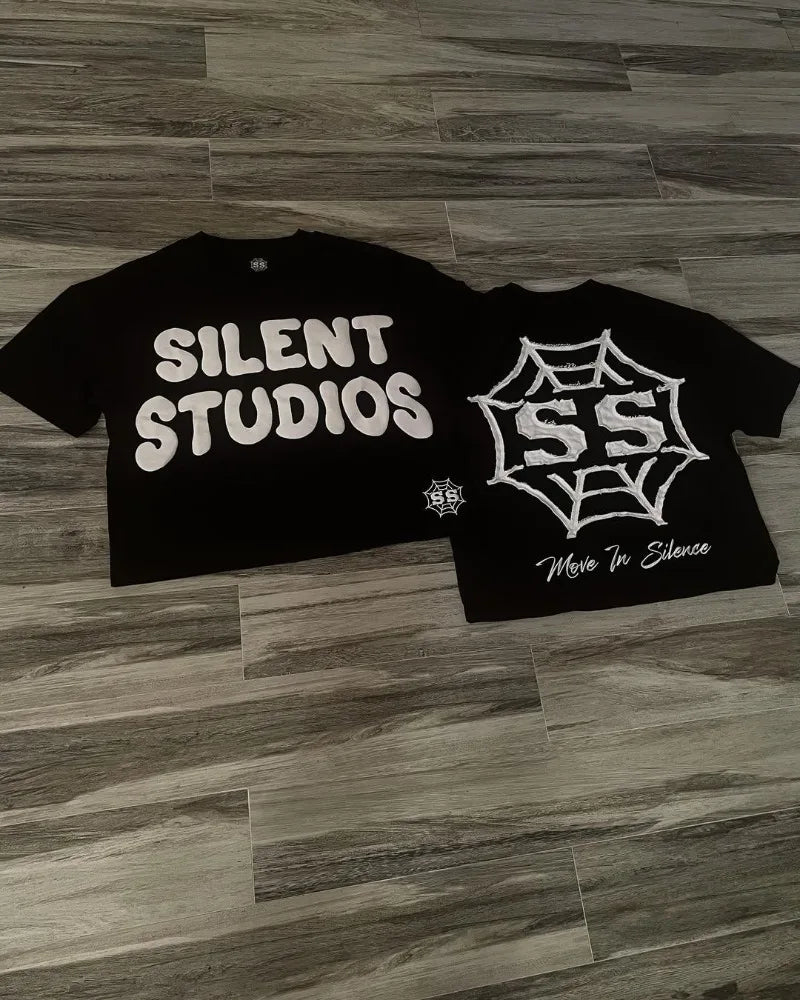 Trendy Brand Fashion Letters Cartoon Print Oversized Short-sleeved Men Y2k Harajuku Hip-hop Retro Loose Casual T-shirts Women Street King Limited