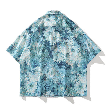 "Summer Leafs" Unisex Men Women Streetwear Graphic Shirt Daulet Apparel
