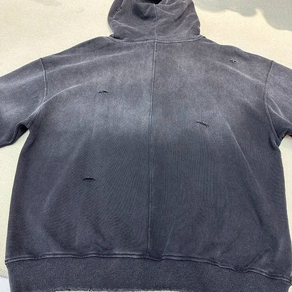 Gradient washing destroys vintage hoodies Street King Limited