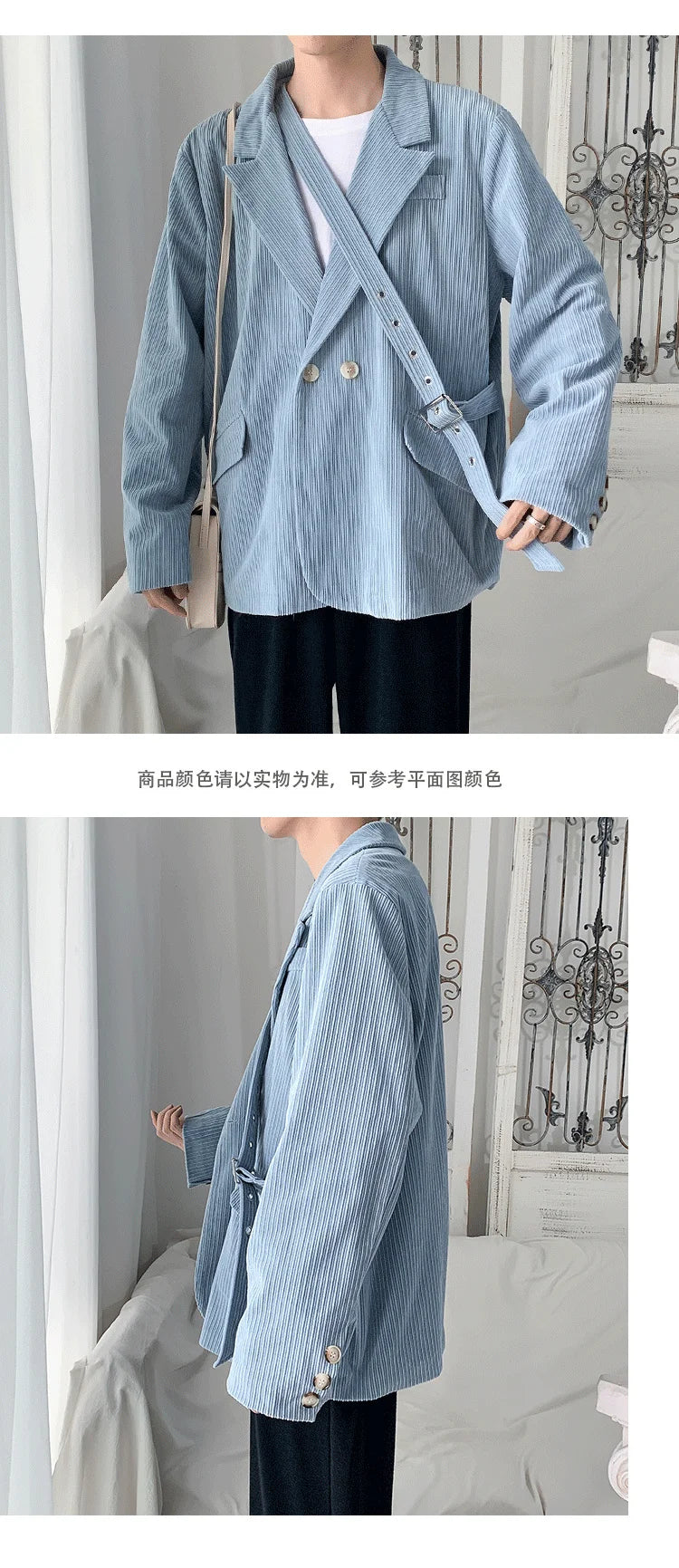 Streetwear Men's Fashion Cotton Suit Blazer Breathable And Comfortable 2023 Autumn Street Handsome Casual Oversize Suit Jacket Street King Limited