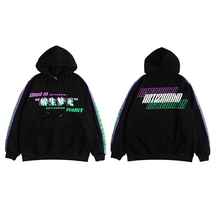 "Dark Reality" Unisex Men Women Streetwear Graphic Hoodie Daulet Apparel