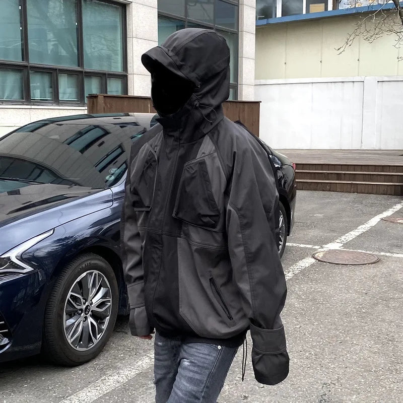 New 2023 Mens Undermycar Armor Zipper Parkas Windproof Hhooded Jacket Tatting Multiple pockets outdoor Wear size M L XL #490 Street King Limited