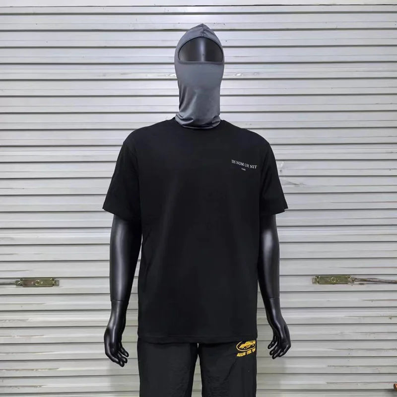 2024ss New IH NOM UH NIT T-shirt Masked Gold Necklace Printing Men Woman Good Quality Chaopai Top Tees Street King Limited