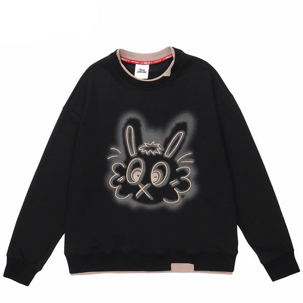 "Big Ears" Unisex Men Women Streetwear Graphic Sweater Daulet Apparel