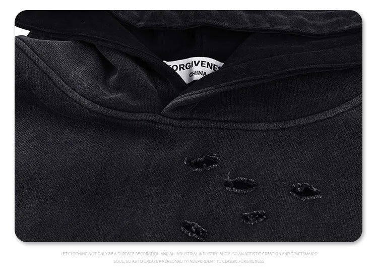 Gradient washing destroys vintage hoodies Street King Limited