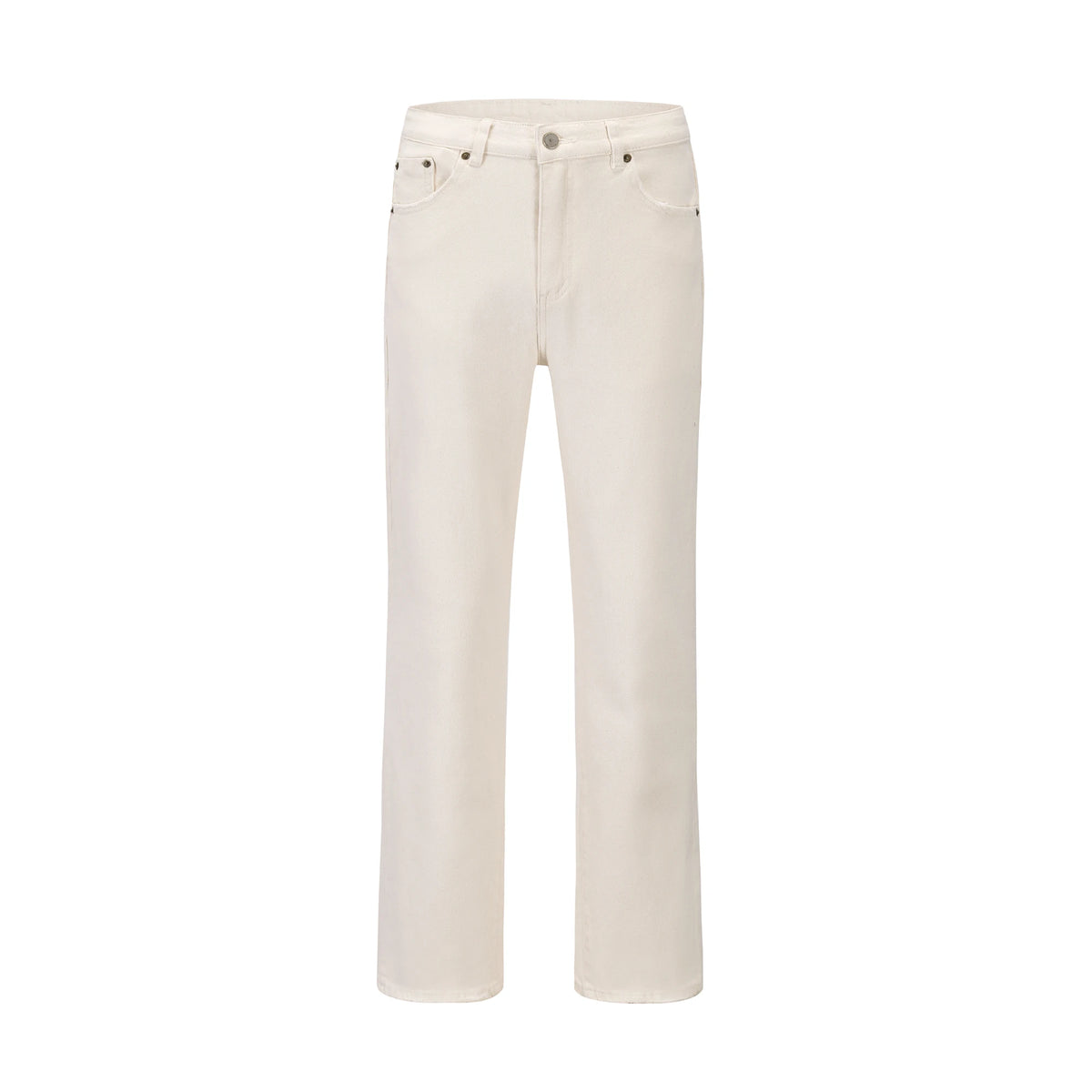 high street white color solid cleanfit casual jeans for men straight baggy pockets loose cargo pants y2k oversize denim trousers utility cargo pants