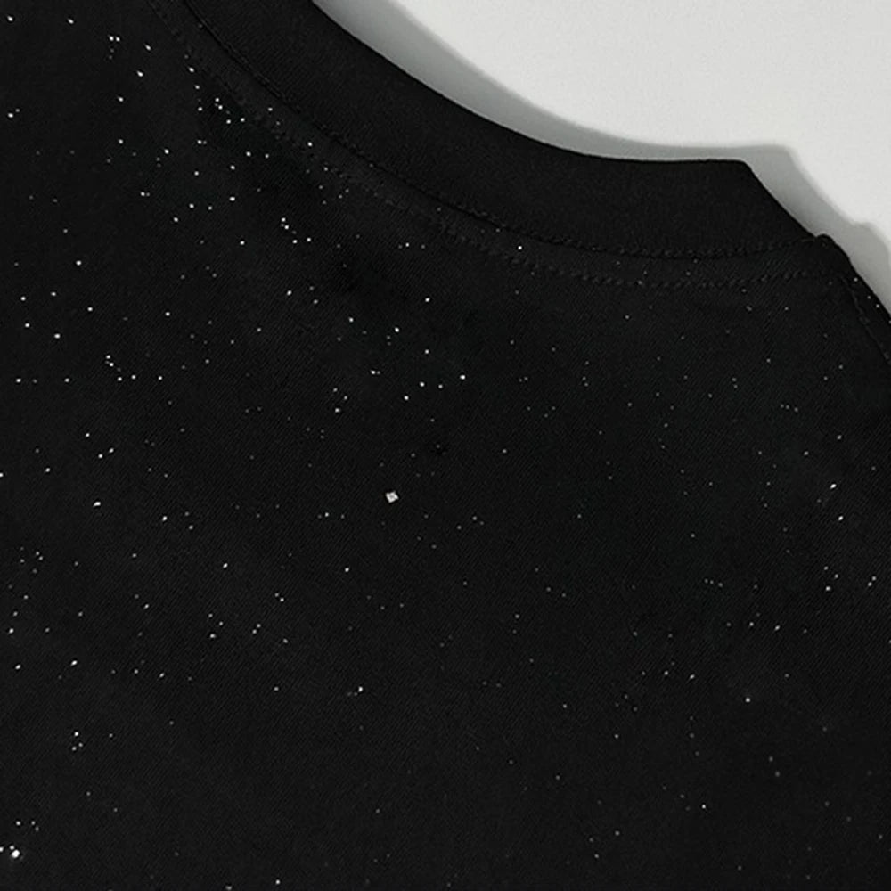 Mens T-Shirt Shining Starry Sky Casual Interesting Printed T-Shirt Autumn Street Trend Campus Short Sleeve Top Men'S Clothing Street King Limited