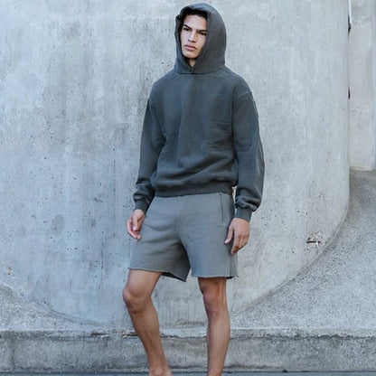 Good Quality New Kanye West Shorts High Street Chaopai Heavyweight Curled Edge Oversized Motion Casual Breeches Street King Limited