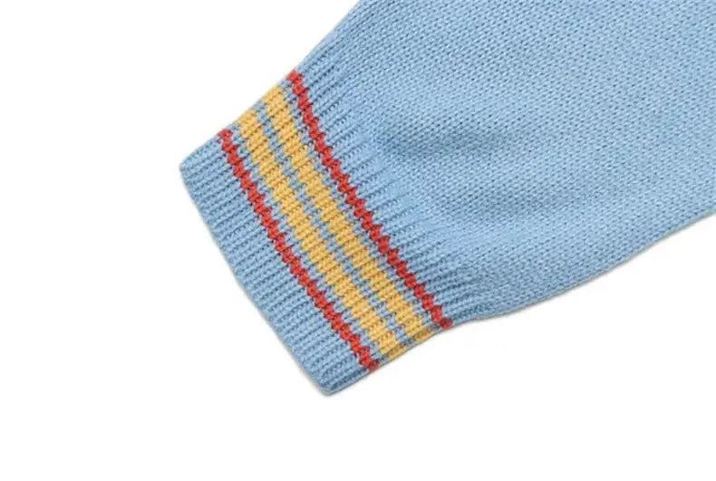 Japanese Sweater Men Y2k Vintage Letter Pullover Knit 2023 Autumn Winter Clothing Harajuku Sweater Oversize Jumper Knitwears Street King Limited