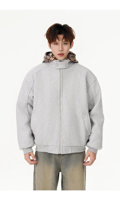 winter cotton padded jacket men women streetwear fashion loose casual hooded woolen bomber parkas jacket thicken coat outerwear unique default style 1036