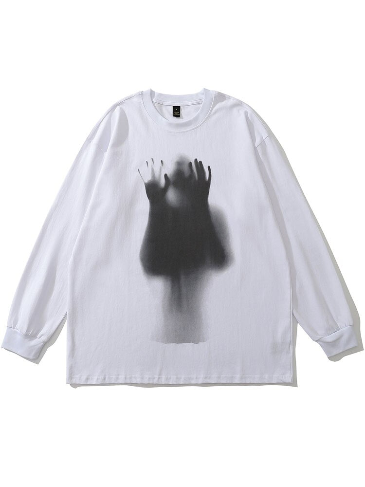 "Ghost Hands" Unisex Men Women Streetwear Graphic Sweatshirt Daulet Apparel