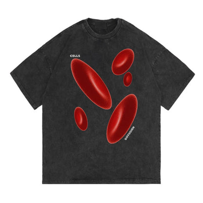 Rainbowtouches Washed Men's T Shirt Vintage Unisex Special Design Printing Shirt High Street Graphic Fashion Loose Mens Shirts Street King Limited