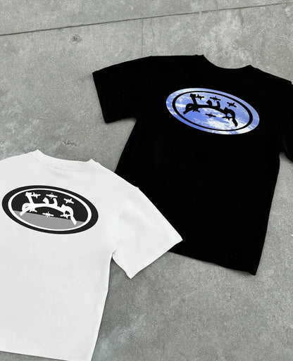 European and American Trendy Brand Personalized Letter Print Oversized Short-sleeved Men Y2k Street Retro Fashion T-shirts Women Street King Limited