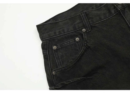 hip hop american trend retro straight leg washed denim jeans spring and autumn high street couple loose wide leg casual pants unique jeans style 600