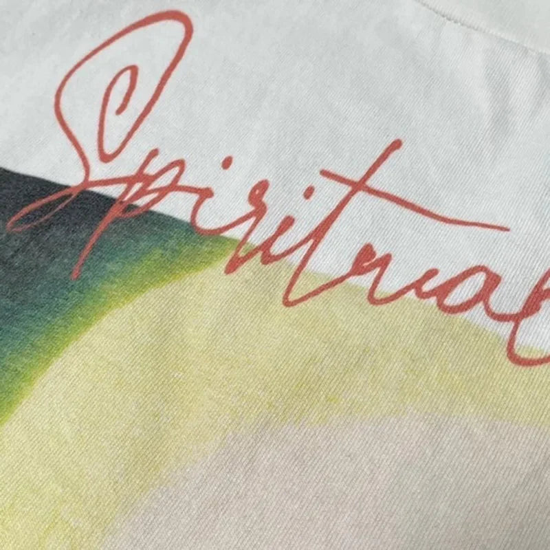 Spring Summer Cotton Vintage Short Sleeve Saint Top Tee Men Woman Casual Fashion T-shirts Street King Limited