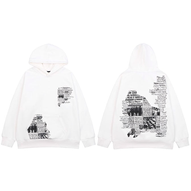 "Read All About It" Unisex Men Women Streetwear Graphic Hoodie Daulet Apparel