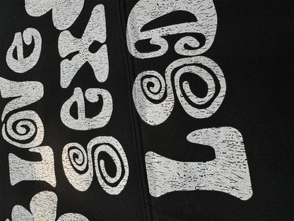 2024 Vintage readymade Style Letter Flower Print Quality Loose Oversized High-Street Cotton Hoodies Sweater Pullover Street King Limited