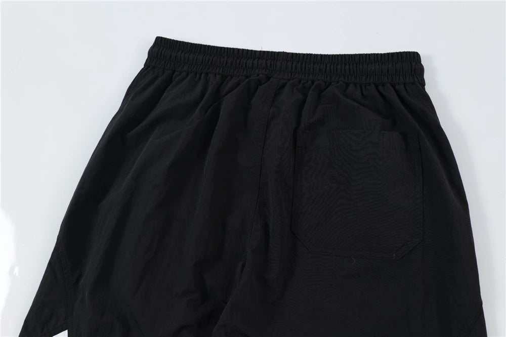 men black sports pants y2k striped patchwork joggers baggy pants hip hop casual drawstring waist quick drying trousers unique joggers style 3732
