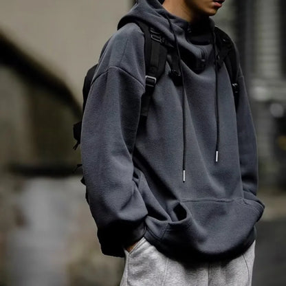 Men Women Winter Fleece Hoodies Korean Style Half Zipper Harajuku Hip Hop Hooded Sweatshirt Street Oversized Couple Pullovers Street King Limited
