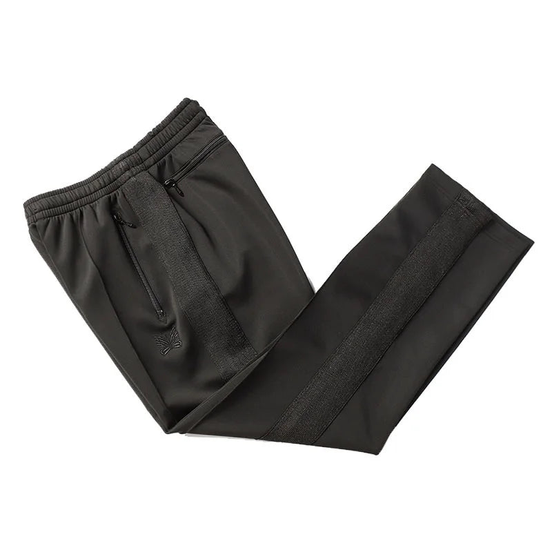 blue pattern embroidery casual motion pants men woman fashion street side edge weaving straight cylinder trousers unique default style 4604