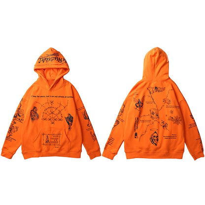 "Cross Eyed" Unisex Men Women Streetwear Graphic Hoodie Daulet Apparel
