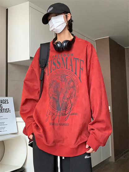 Vintage Fall Oversized Hoodie High-Street Essential