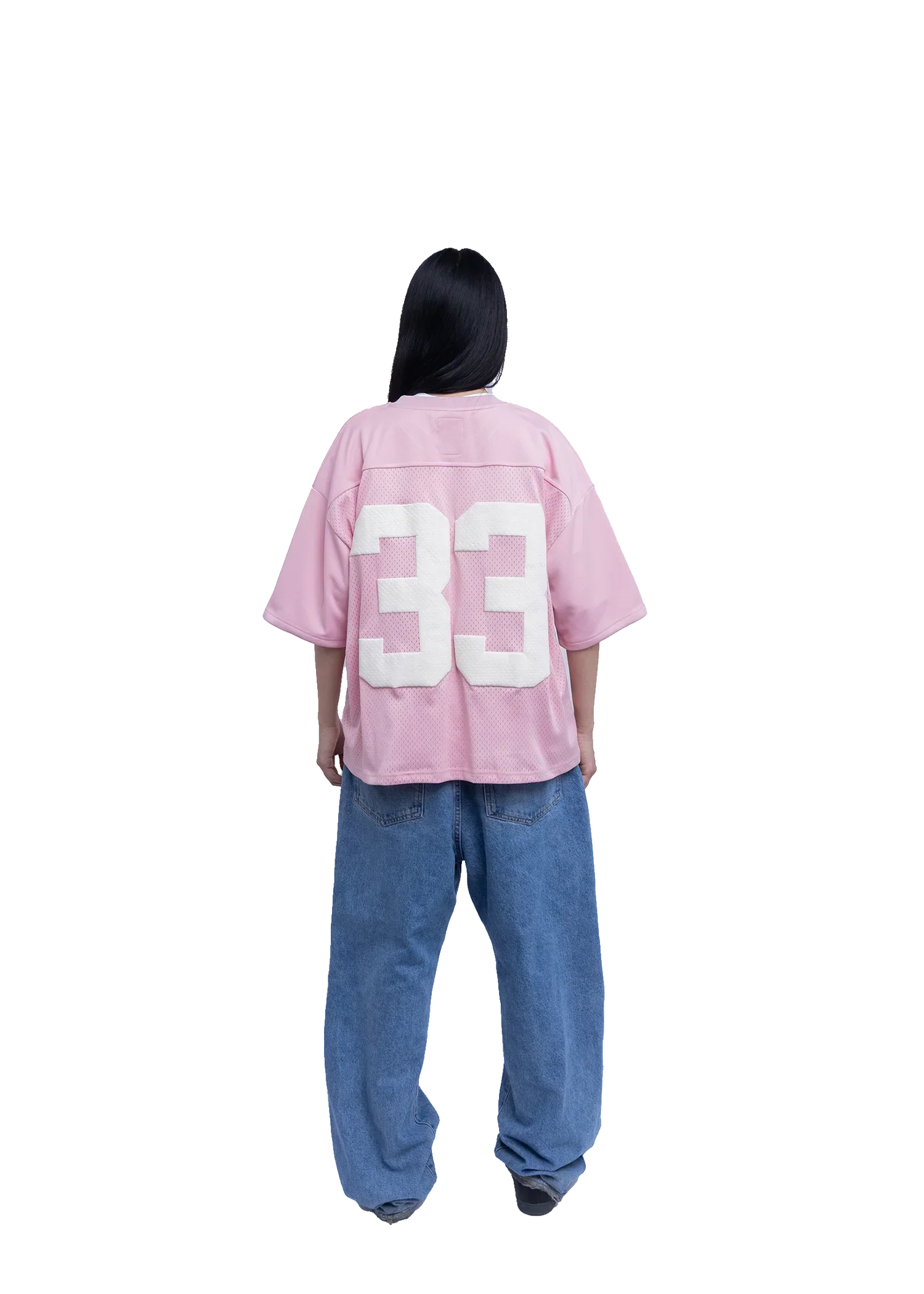 Trendy Ins Couple Sportswear Mesh Quick Oversize Pink 33 Jersey College Street Style T-shirt for Women Drying Football Y2k Tops Street King Limited