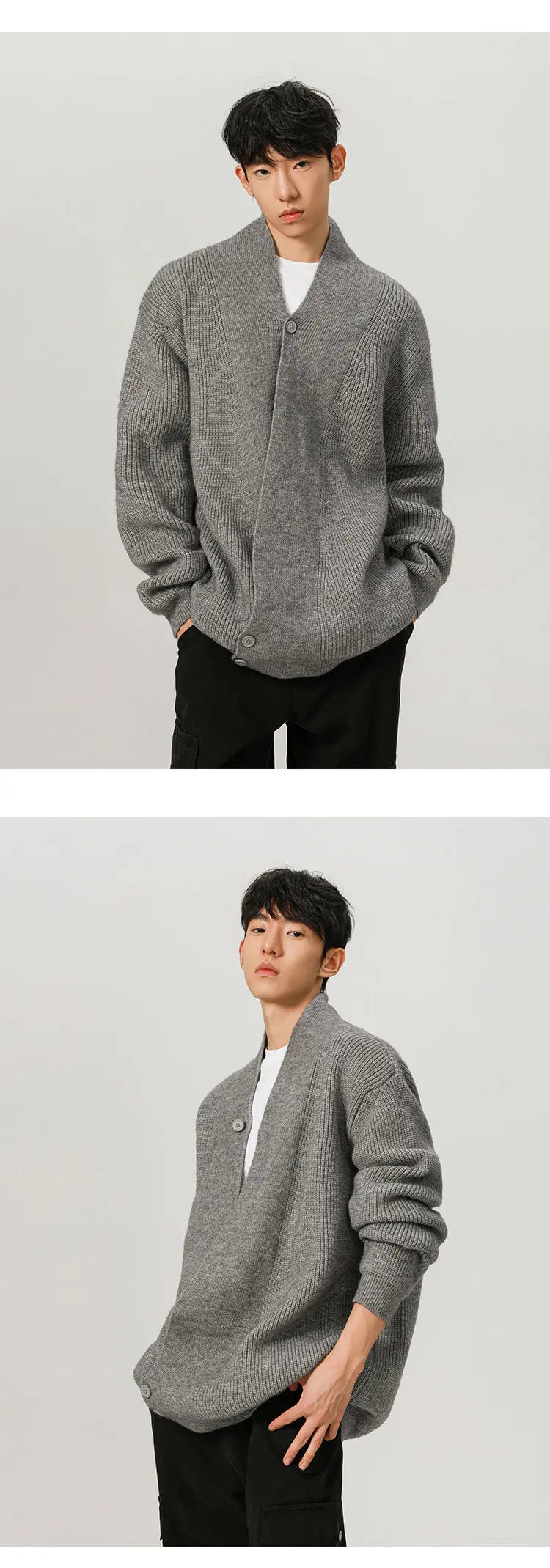 Cardigan Robe Sweater Men Loose Casual Retro Fashion Knitted Cardigan Cloak Coat Streetwear Knitwear Sweater Jacket Street King Limited