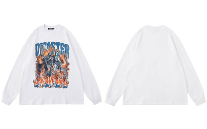 "Disaster" Unisex Men Women Streetwear Graphic Sweatshirt Daulet Apparel
