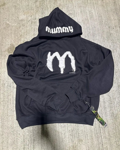 2024 Y2k Street Fashion Loose Hoodie Retro Letter Embroidery Oversized Pullover Men Trendy Brand Hip-Hop Rock Sweatshirt Women Street King Limited
