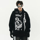 Men Hoodies Hip Hop Streetwear Harajuku Autumn Winter Printed Pullover High Street Casual College Unsex Long Sleeve Tops Loose Street King Limited