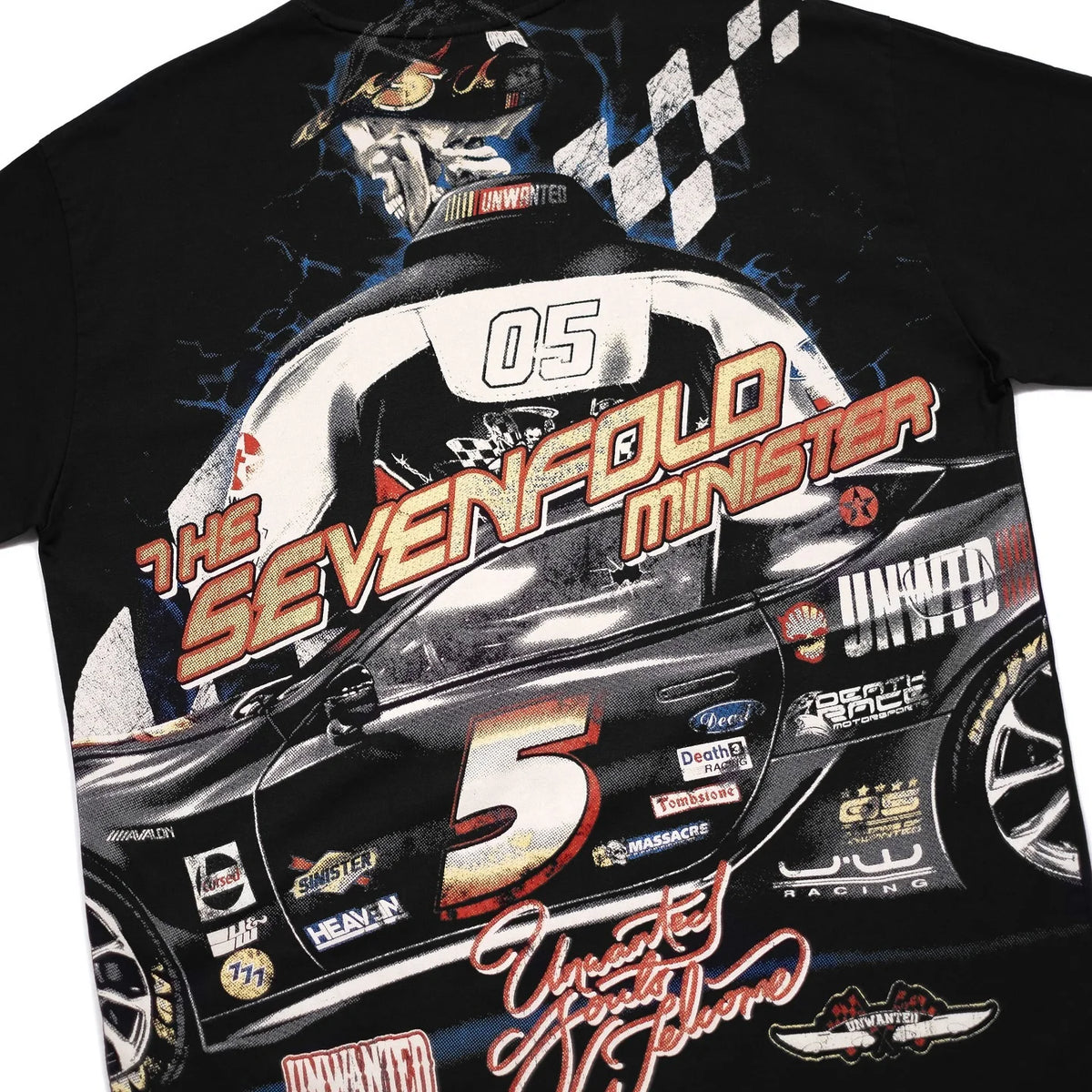 Harajuku skull racing graphic t shirts vintage oversized t shirt gothic pro choice streetwear hot sell y2k top goth men clothing Street King Limited