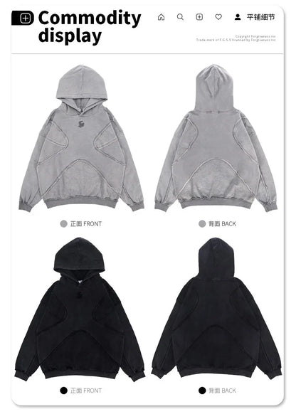 Reverse design process solid color hoodie Street King Limited