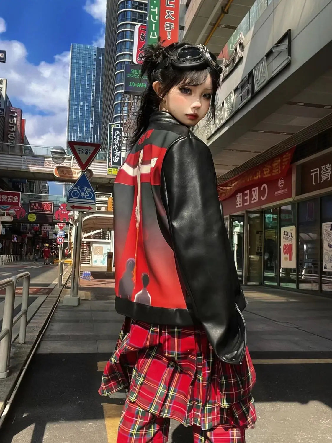 harajuku second apostle leather jacket women spring and autumn american sense vintage goth casual y2k tops coat women unique default style 461