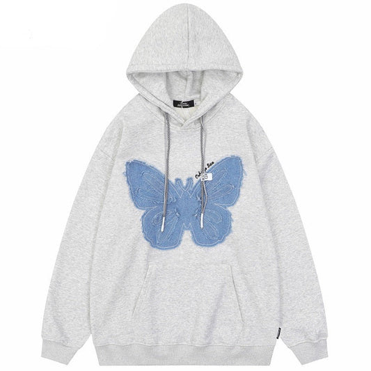 "Blue Butterfly" Unisex Men Women Streetwear Graphic Hoodie Daulet Apparel