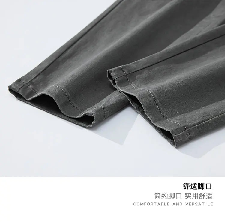 japanese casual pants mens spring autumn loose fashion solid color simple elastic waist sports pants man harem trousers unique default style 2165