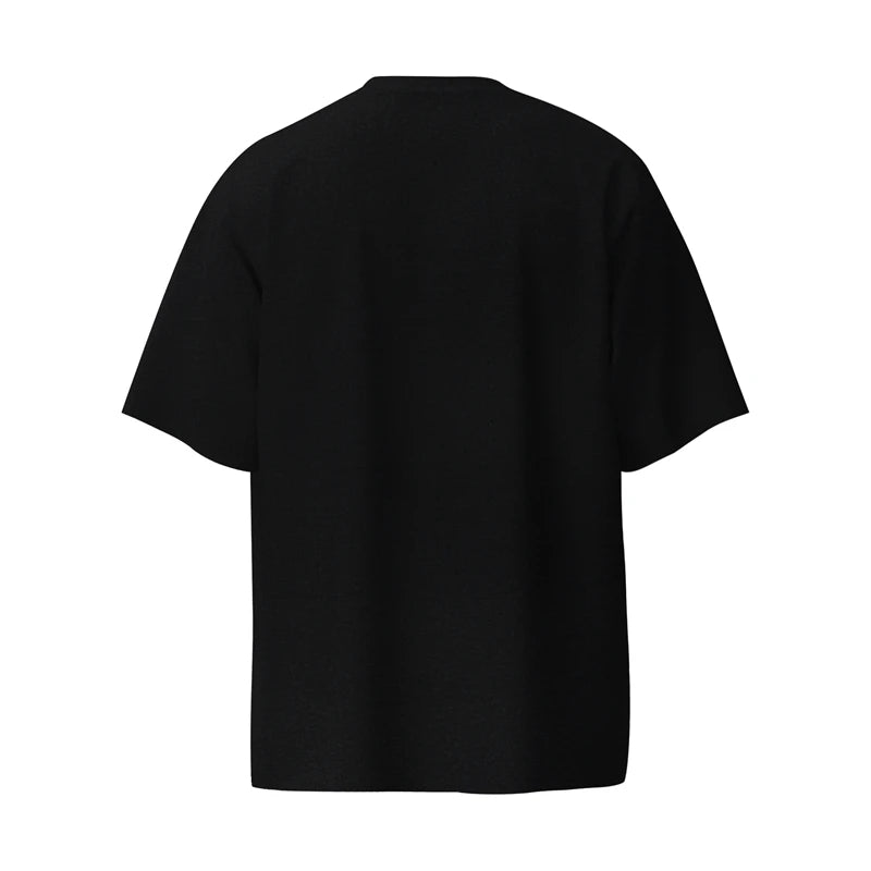 High Street Thug Club New Patchwork Embroidered Short Sleeved Casual Loose And Versatile Korean Street Solid Color T-shirt VTG Street King Limited