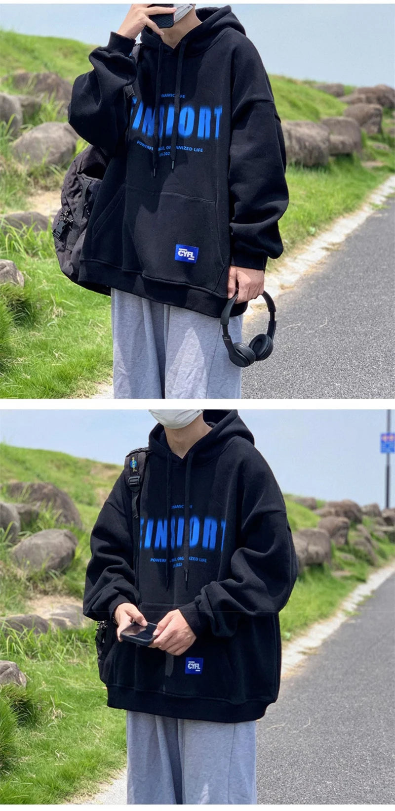 Spring Retro Letter Printed Hoodies Hombre 2024 New Personality Loose Streetwear Pullover Sweatshirts Y2K Fleece Hoodie Clothes Street King Limited