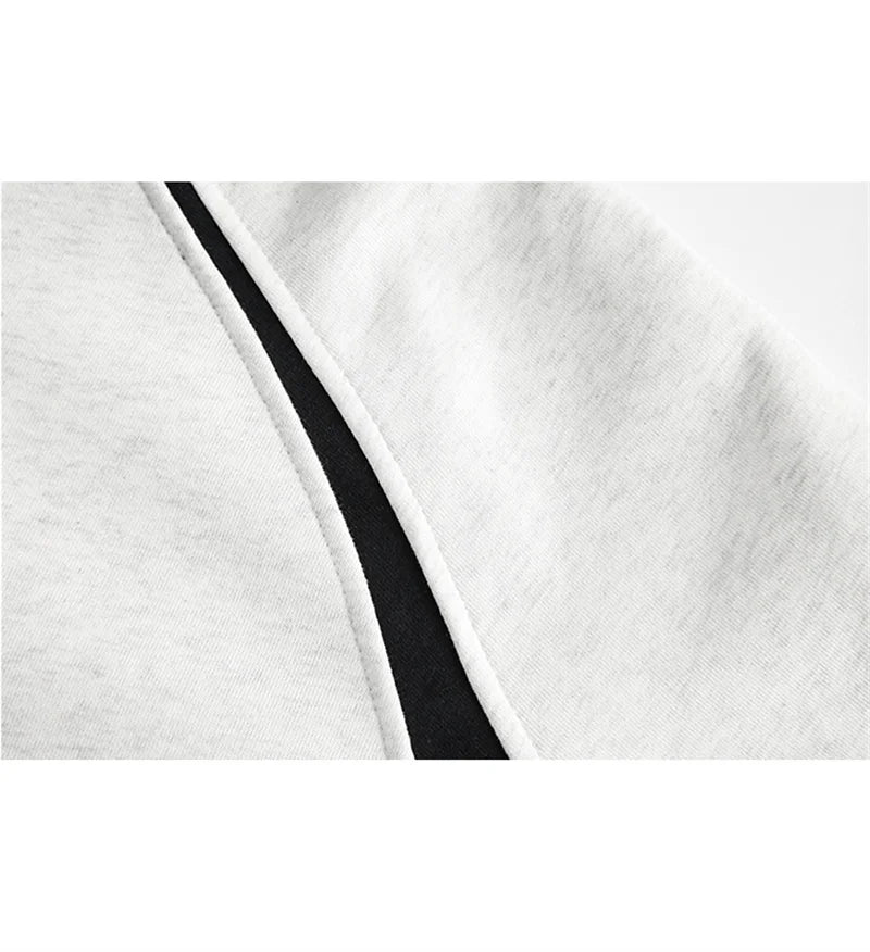Autumn Oversized Zipper Hoodies For Men New Casual Hooded Cardigan Jackets Streetwear Patchwork Fleece Y2K Hoody Sweatshirts Street King Limited