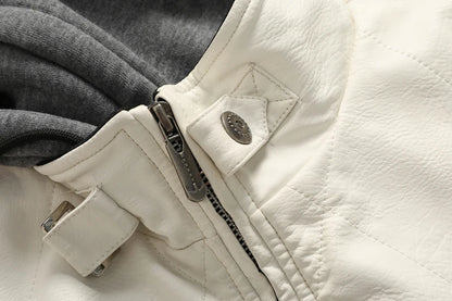 Autumn Winter Bomber Leather Jacket Men Scorpion Embroidery Hooded Jacket PU Leather Motorcycle Mens Ryan Gosling Drive Jacket Street King Limited