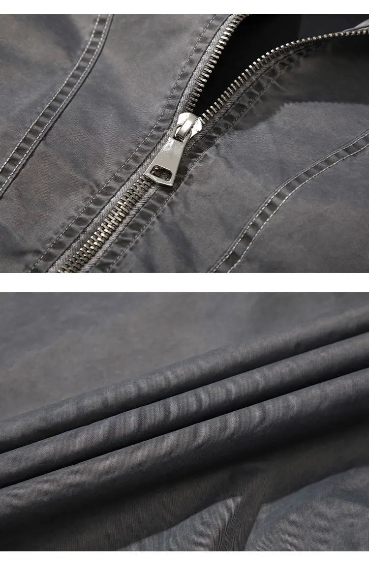 men streetwear fashion hip hop loose casual plus size cargo baseball jacket cityboy spring autumn bomber coat man outerwear unique cargo style 740